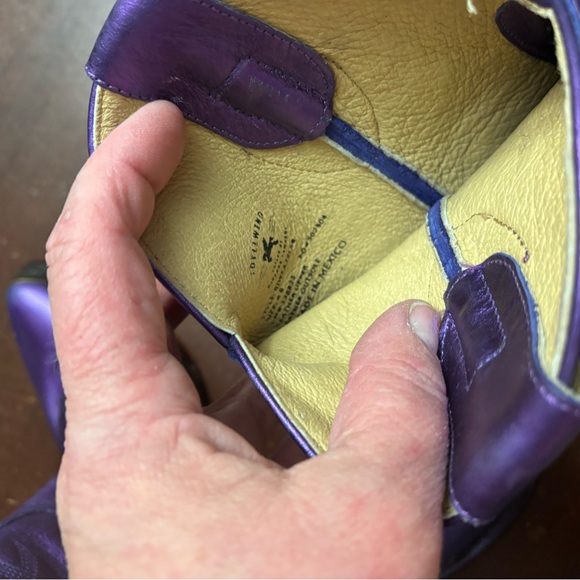 Miranda lambert size 6 purple metallic booties idyllwind Cowgirl rodeo western - Picture 12 of 13